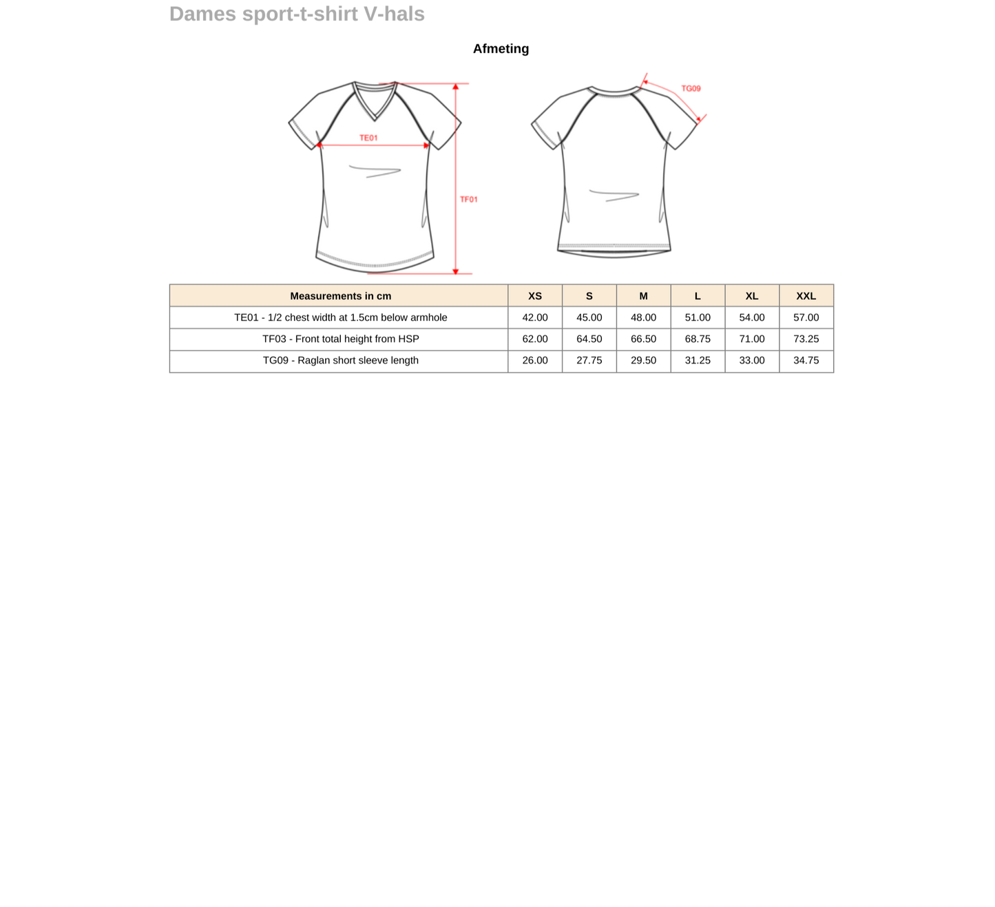 PERFORMANCE T-SHIRT V DAMES