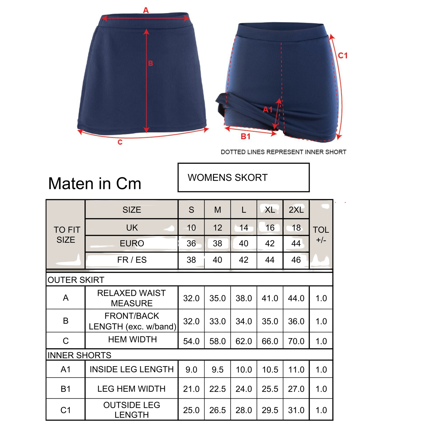 TENNISROK STRAIGHT