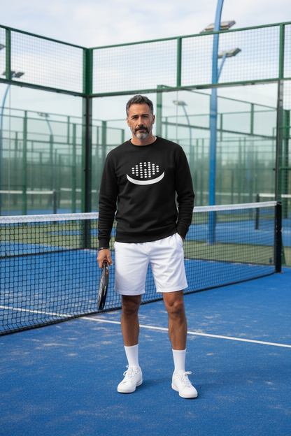 Padel Sweater - "The Paddle Face" - Comfortabele Crewneck met Unieke Opdruk