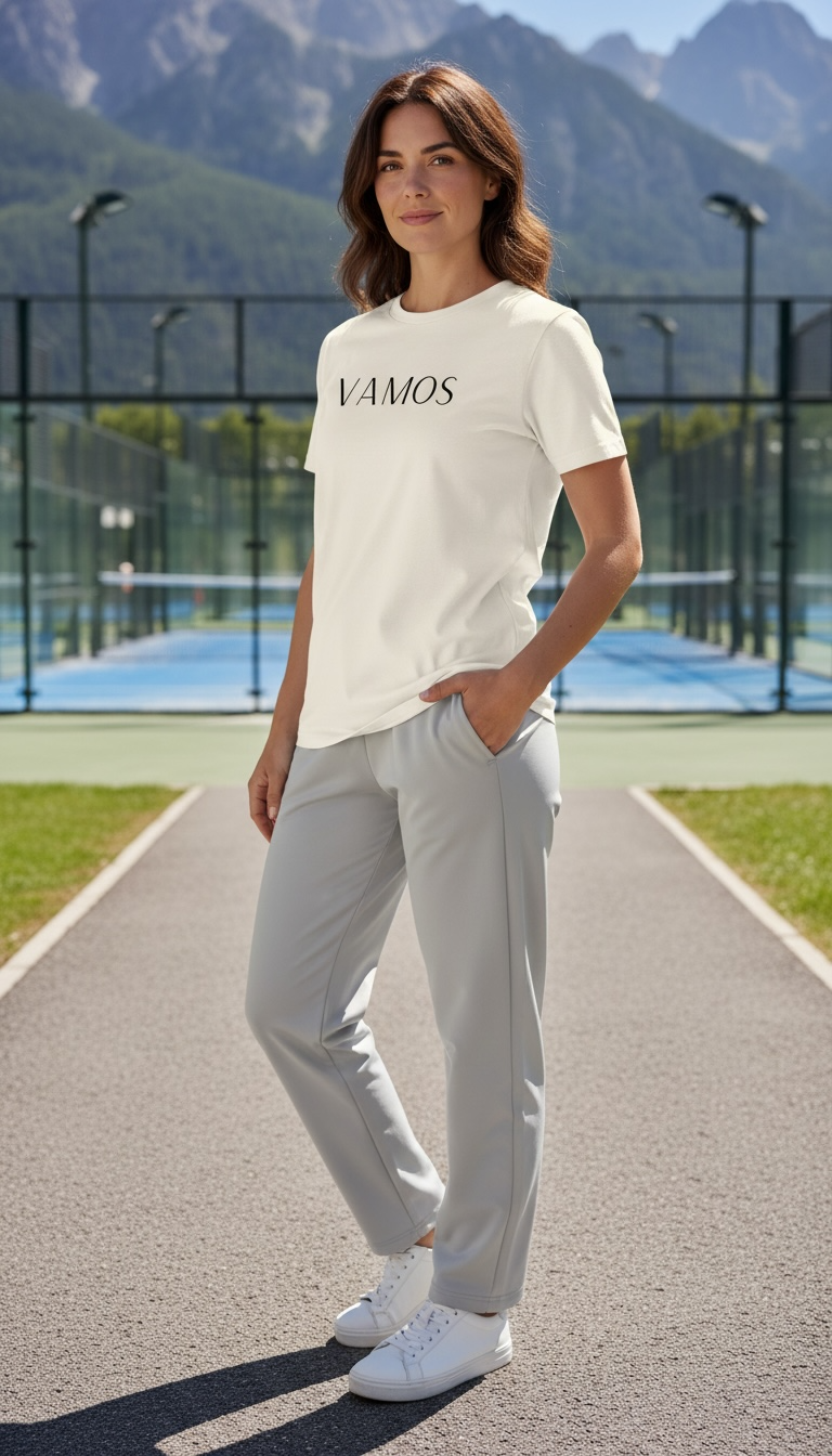 VAMOS Padel Graphic T-Shirt - Premium Katoen - Unisex