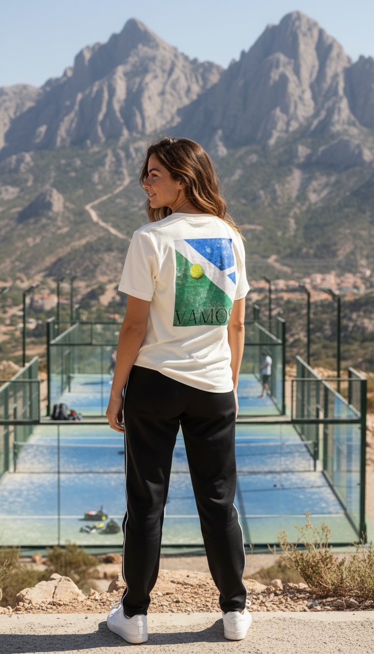 VAMOS Padel Graphic T-Shirt - Premium Katoen - Unisex