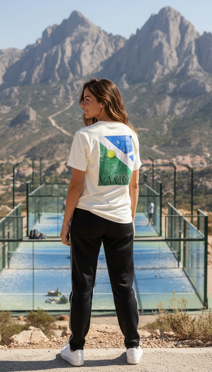 VAMOS Padel Graphic T-Shirt - Premium Katoen - Unisex