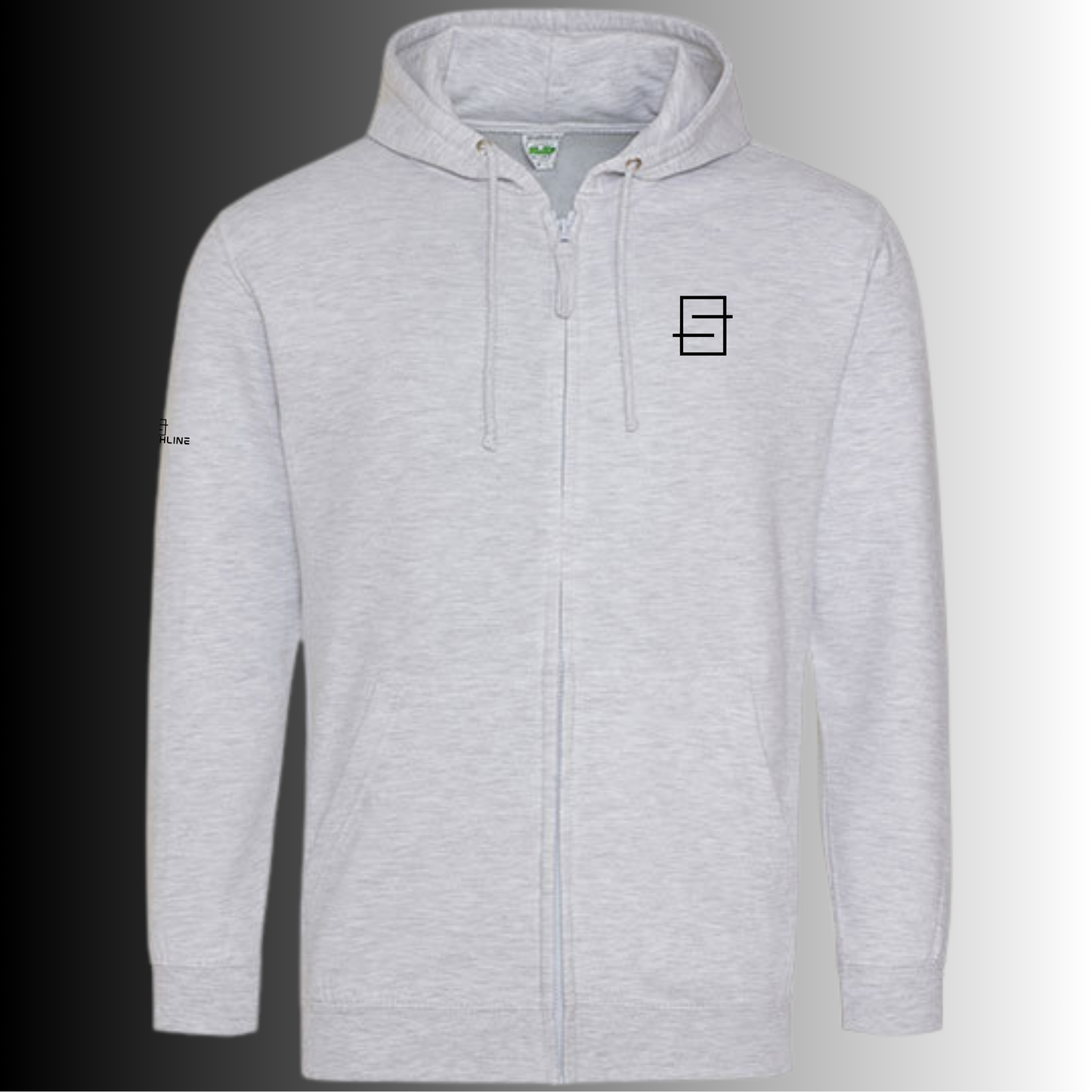 smashline-hoodie met rits-grijs