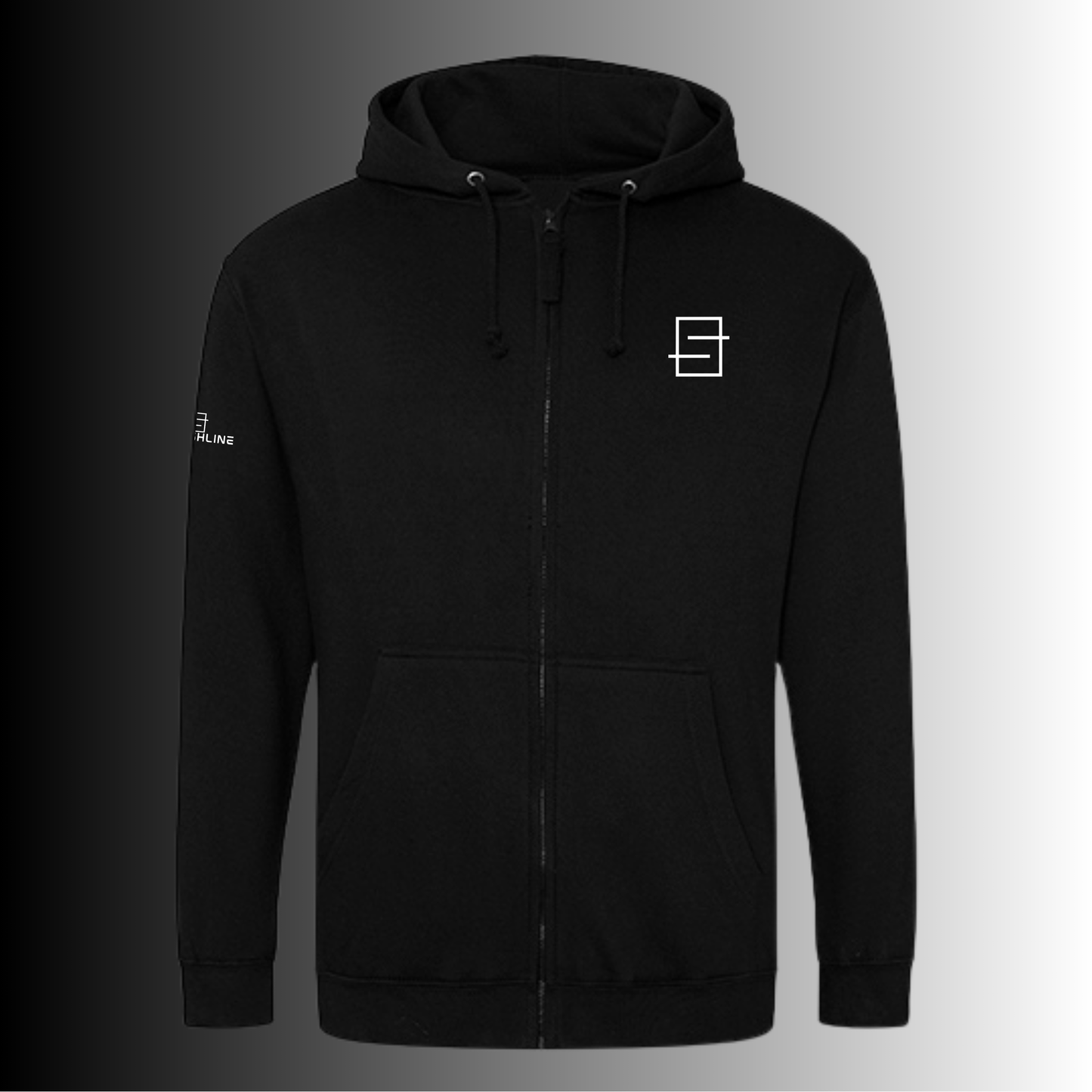 smashline-hoodie met rits-zwart