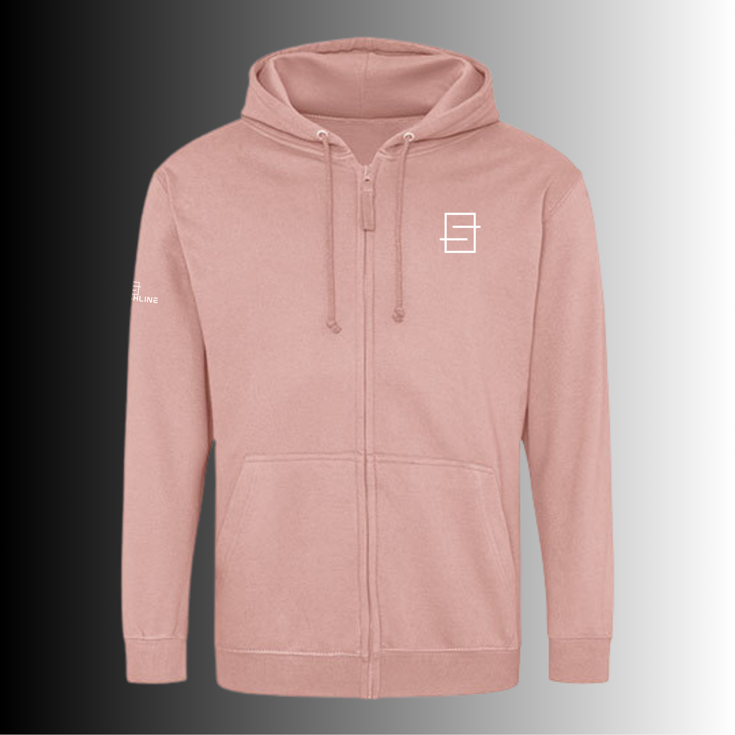 smashline-hoodie met rits-roze