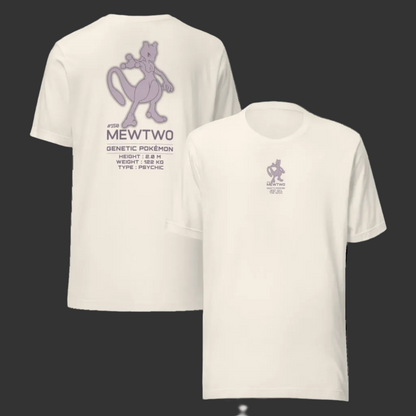 mewtwo t-shirt, pokémon kleding vintage white