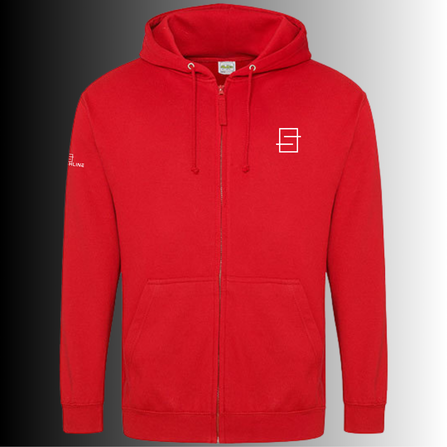 smashline-hoodie met rits-rood