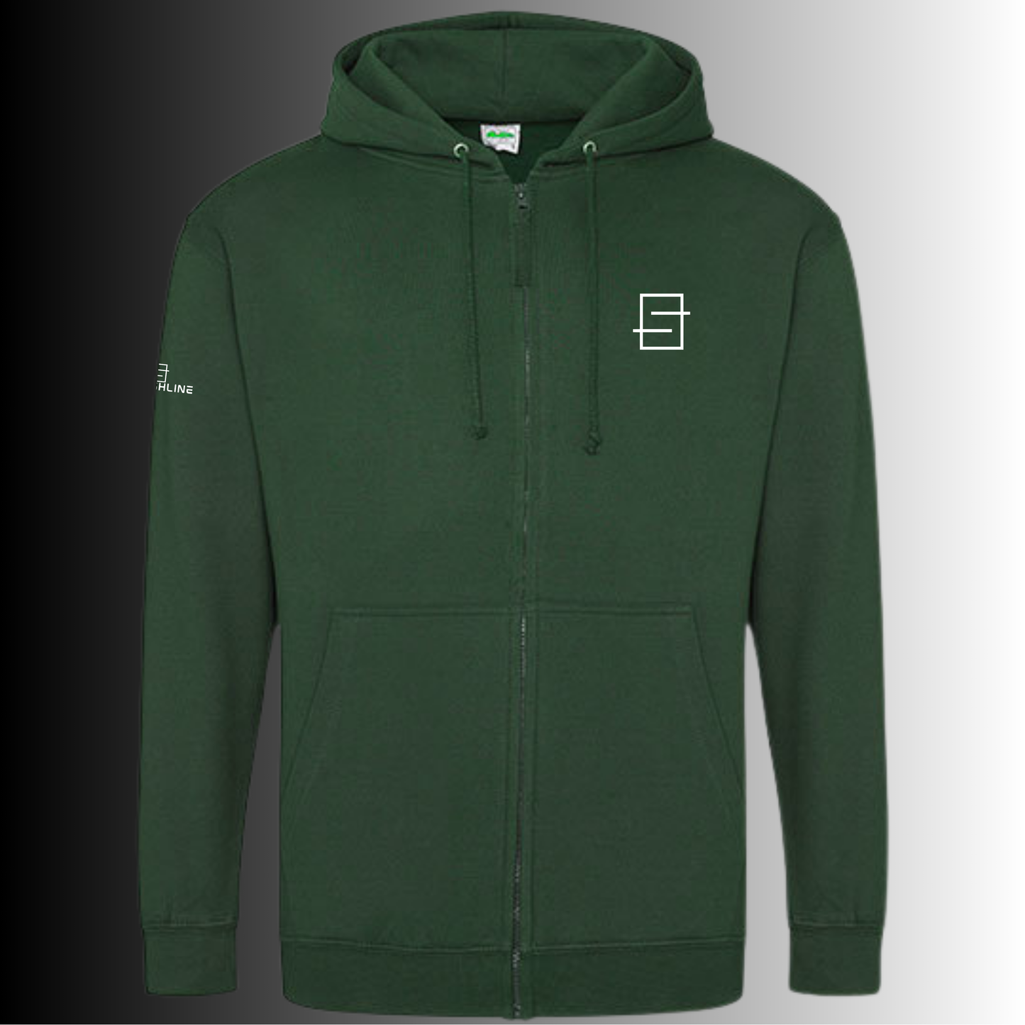 smashline-unisex-hoodie met rits-groen