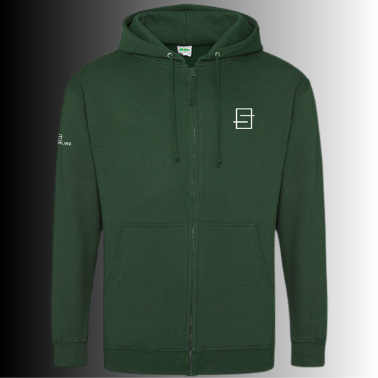 smashline-unisex-hoodie met rits-groen