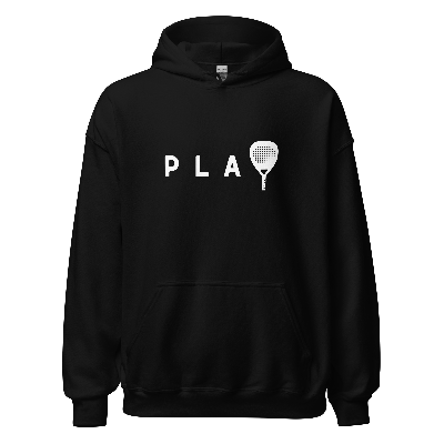 Padel hoodie - PLAY - opdruk wit - S-M-L-XL