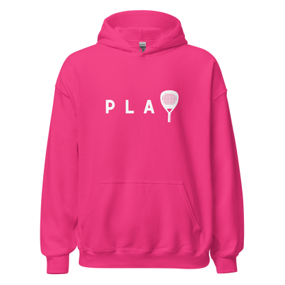 Padel hoodie - PLAY - opdruk wit - S-M-L-XL