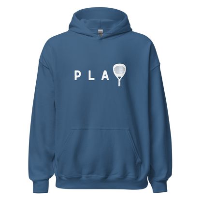 Padel hoodie - PLAY - opdruk wit - S-M-L-XL