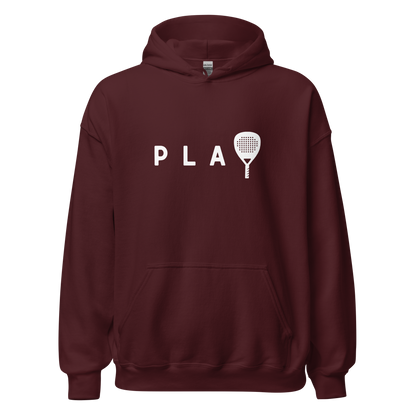 Padel hoodie - PLAY - opdruk wit - S-M-L-XL