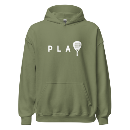 Padel hoodie - PLAY - opdruk wit - S-M-L-XL