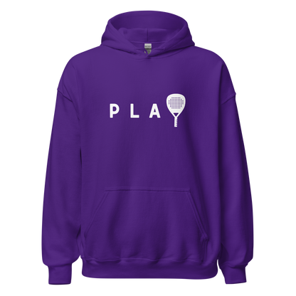 Padel hoodie - PLAY - opdruk wit - S-M-L-XL