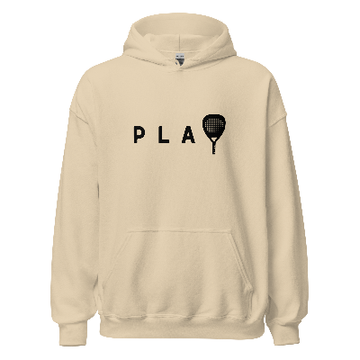 Padel hoodie - PLAY - opdruk zwart