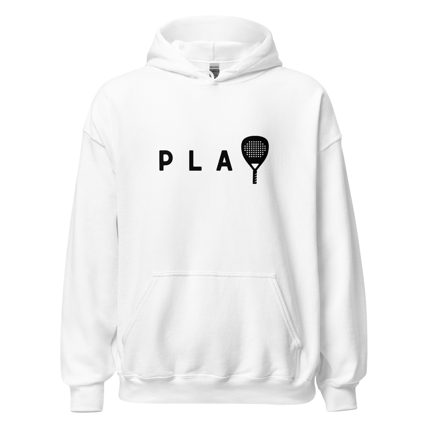 Padel hoodie - PLAY - opdruk zwart